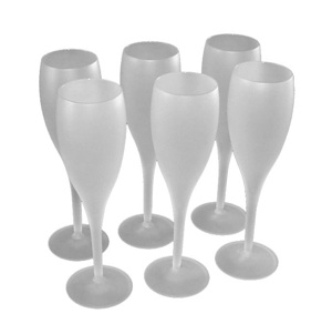 FLÛTES A CHAMPAGNE F140 DÉPOLIES CRISTALLIN X 6