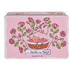 BOITE BEBE DERRIERE LA PORTE "FILLE EN FLEURS ROSE"