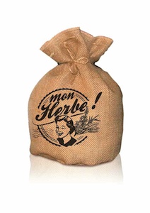 SAC EN TOILE DE JUTE POUR LES HERBES d12.5x22 cm