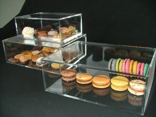 Boîte de pâtisserie en plexiglas 18.8 x 14 x 6 cm