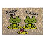 PAILLASSON COCO/PVC DERRIERE LA PORTE "GRENOUILLE CROAA"