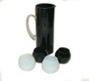 VERRES ET POT LSA NOIR ET BLANC