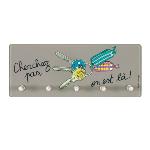 DERRIERE LA PORTE ACCROCHE CLES "CHERCHEZ PAS"