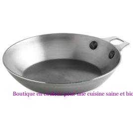 POÊLE EN ACIER QUEUE AMOVIBLE ACIER MINERAL DE BUYER 20 cm