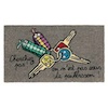PAILLASSON COCO/PVC DERRIERE LA PORTE "CHERCHEZ PAS" 