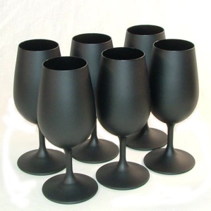 6 VERRES INAO NOIR MAT 21 cl