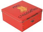 INCIDENCE BOITE DE RANGEMENT POUR LES CHAUSSETTES "ROUGE"