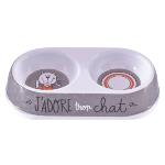 Tapis + gamelle pour le chat dlp : J'adore trop chat