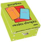 INCIDENCE BOITE DE RANGEMENT "GARANTIES MODE D'EMPLOI" VERT ANIS