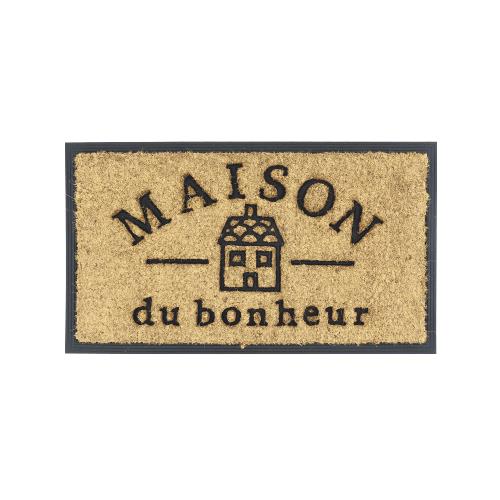 Paillasson caoutchouc/coco derrière la porte - Maison du bonheur
