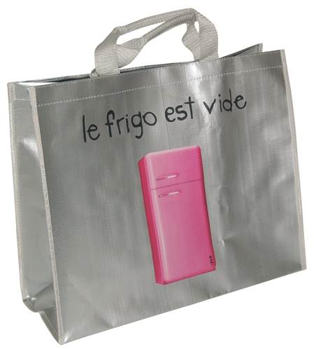 INCIDENCE SAC CABAS SHOPPING " LE FRIGO EST VIDE "