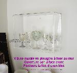 VITRINE MURALE HORIZONTALE EN PLEXIGLAS  240 x 180 x 80 mm