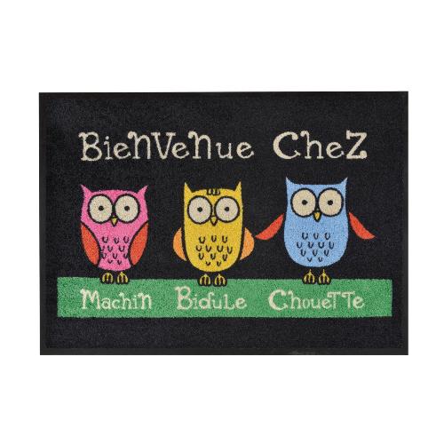 Tapis d'entrée patio dlp : Bienvenue chez Machin Bidule Chouette