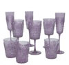 6 VERRES BAROQUES VIOLET