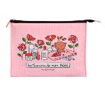 Trousse de toilette bébé - Fleur rose
