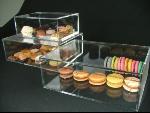 Boîte de pâtisserie en plexiglas 18.8 x 14 x 6 cm