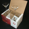 6 verres à cocktail en petit cristal 