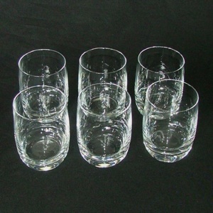 6 verres à eau forme galbée